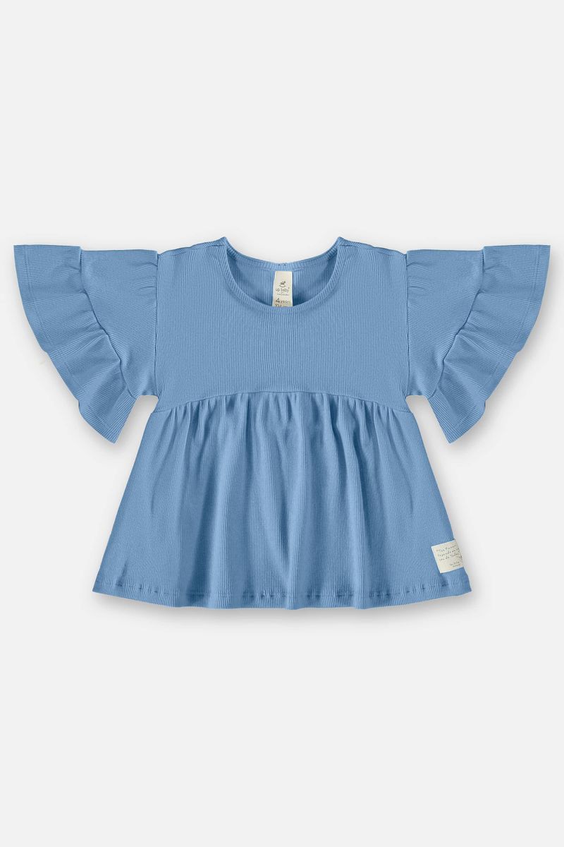 Conjunto-Infantil-para-Menina-com-Blusa-e-Shorts--Azul--Up-Baby