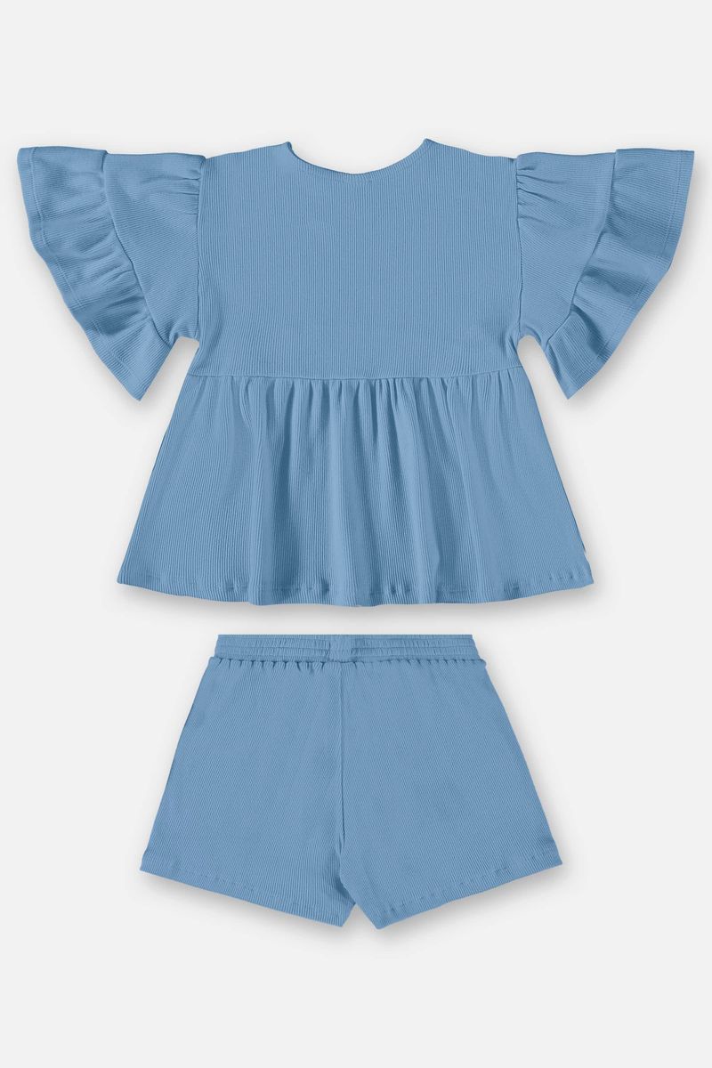 Conjunto-Infantil-para-Menina-com-Blusa-e-Shorts--Azul--Up-Baby