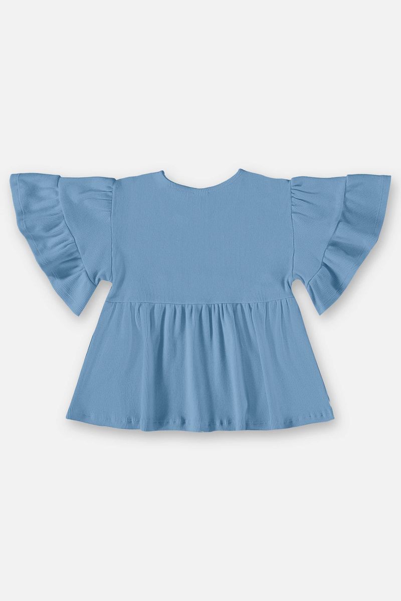 Conjunto-Infantil-para-Menina-com-Blusa-e-Shorts--Azul--Up-Baby
