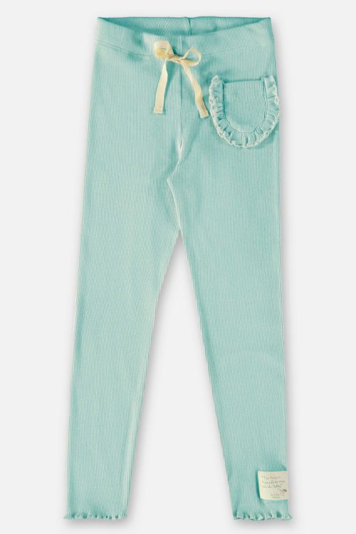 Calça Nature Infantil para Menina em Ribana Canelada (Verde) Up Baby