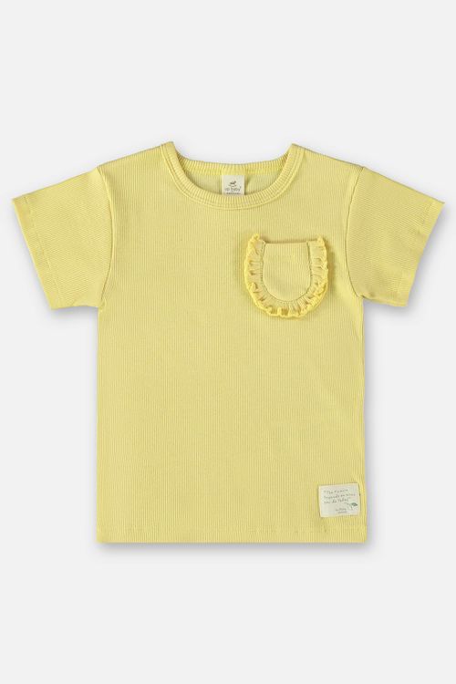 Blusa Infantil Nature para Menina em Ribana Canelada (Amarelo) Up Baby