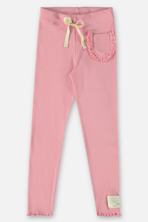 Calça Nature Infantil para Menina em Ribana Canelada (Rosa) Up Baby