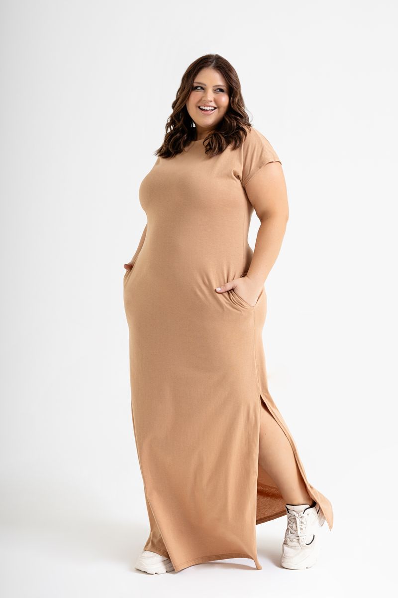 Vestido-Longo-Basico-em-Meia-Malha--Marrom--Just-Basic
