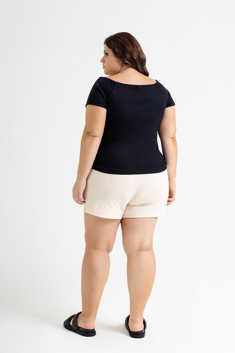 Shorts-Feminino-em-Moletinho--Bege--Just-Basic