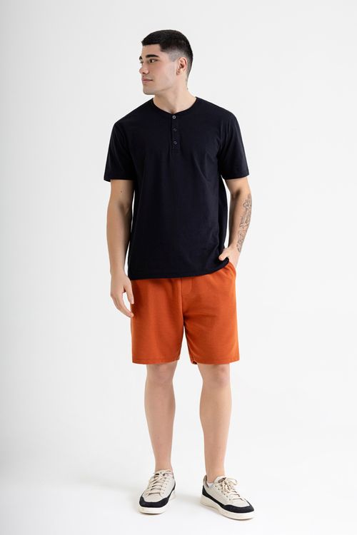 Camiseta Portuguesa Masculina em Meia Malha (Preto) Just Basic