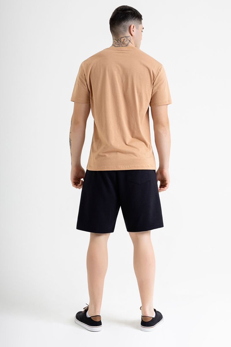 Camiseta-Masculina-em-Meia-Malha--Marrom--Just-Basic