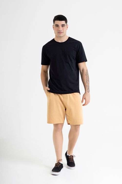Bermuda Masculina em Moletom Gorgurão (Marrom) Just Basic