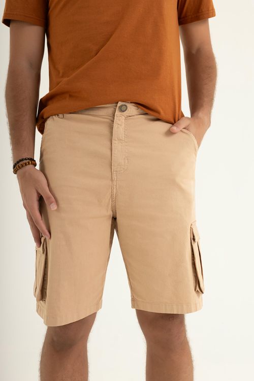 Bermuda Masculina em Sarja (Bege) The Philippines