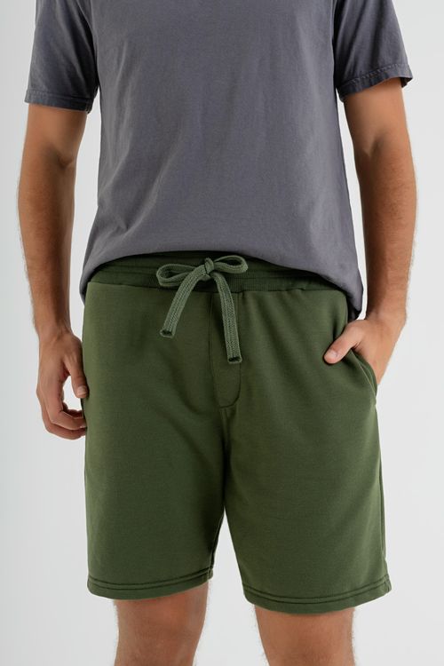 Bermuda Masculina em Moletom Sem Felpa (Verde) The Philippines