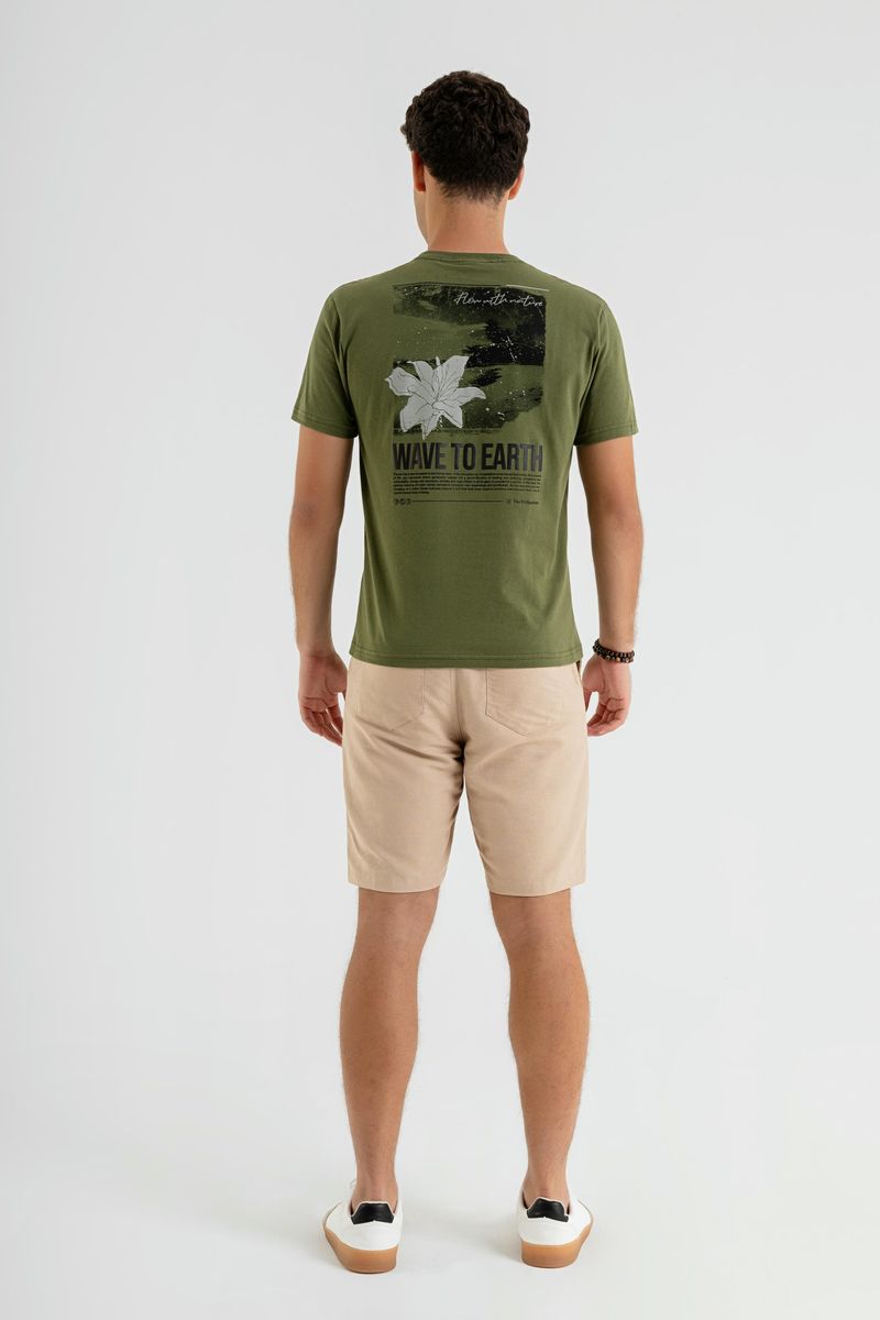 Camiseta-Masculina-de-Manga-Curta-em-Meia-Malha-Verde
