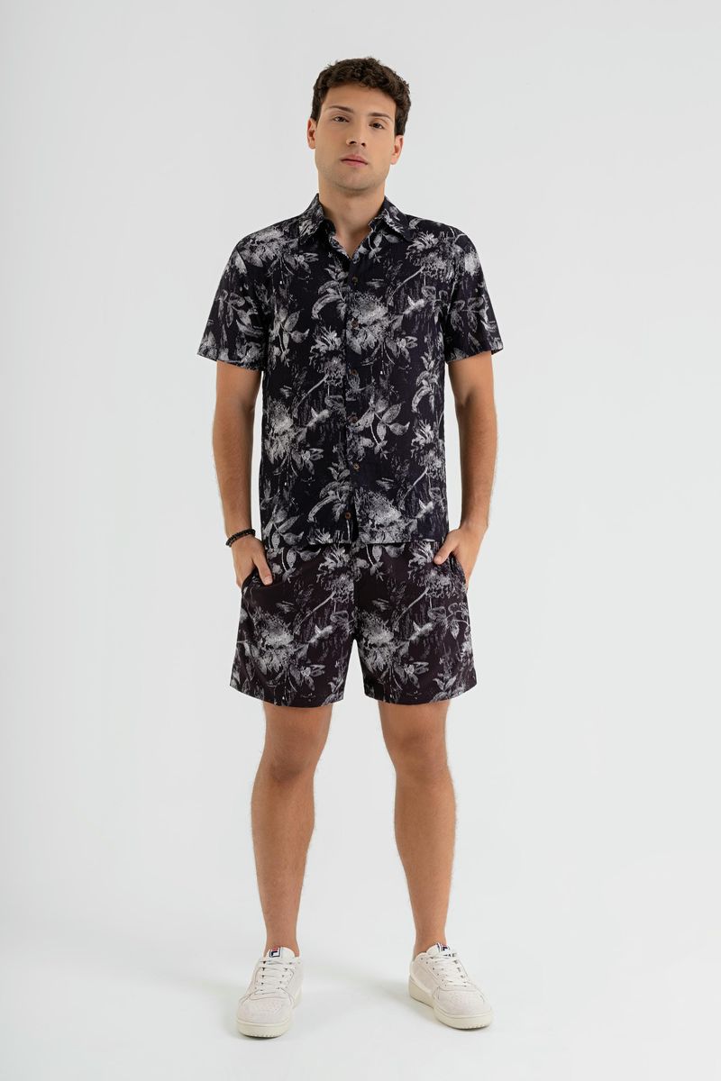 Camisa-Manga-Curta-Masculina-em-Viscose-Preto