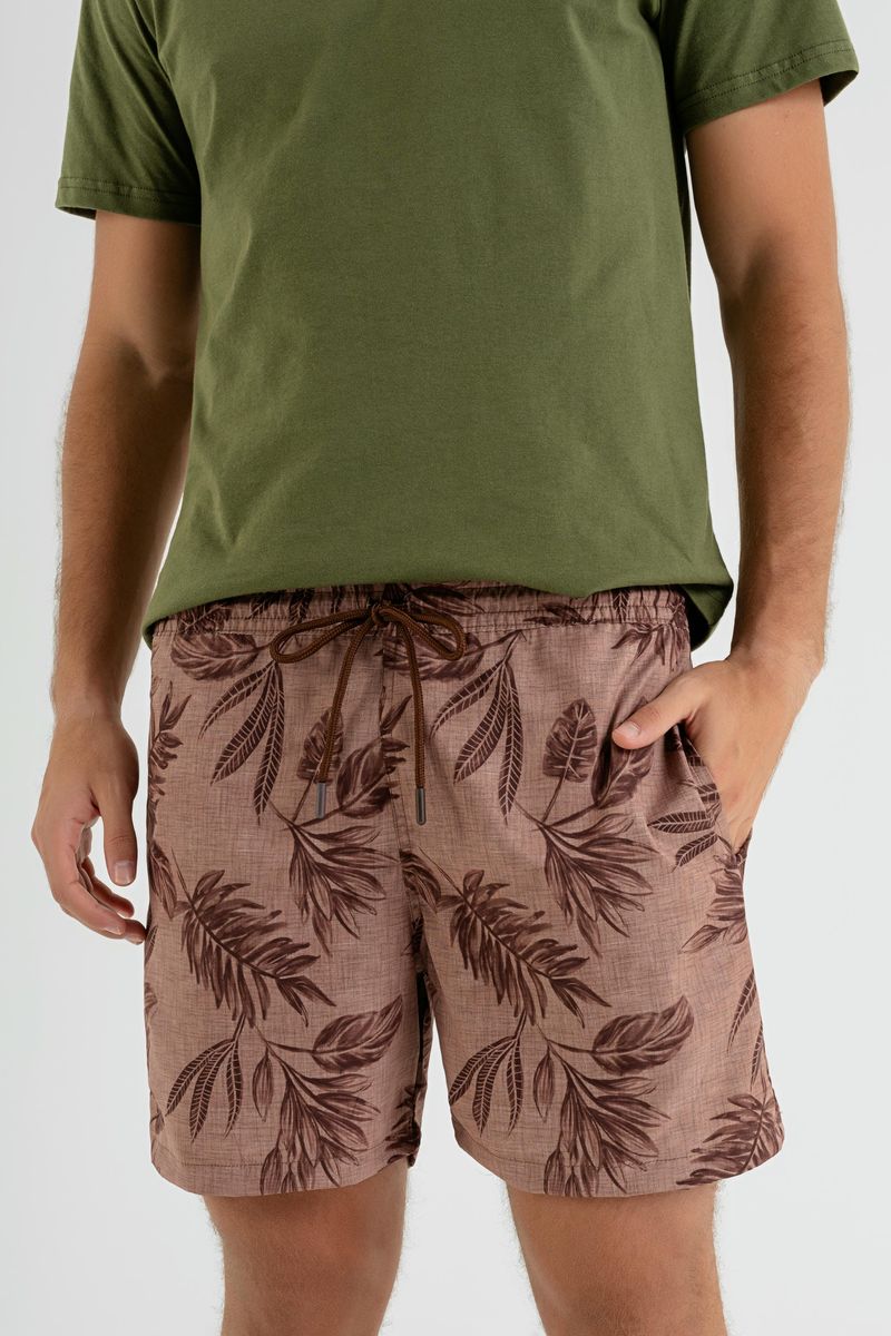 Shorts-Masculino-em-Microfibra-Marrom