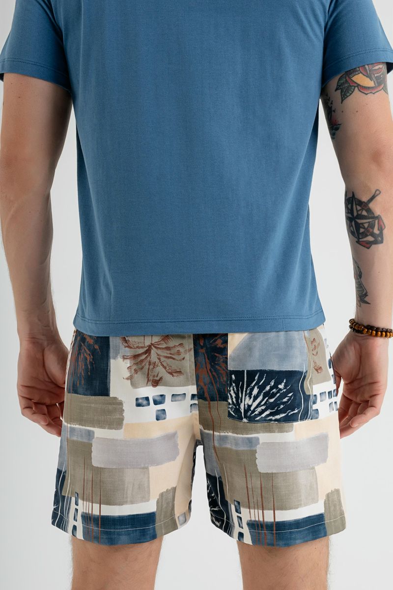 Shorts-Masculino-em-Microfibra-Bege