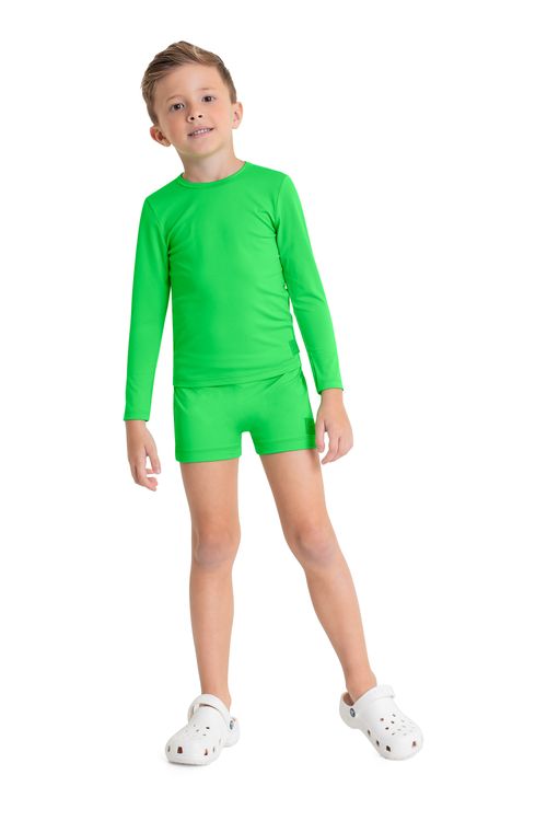 Sunga Boxer Infantil FPS +50 para Menino (Verde) Quimby