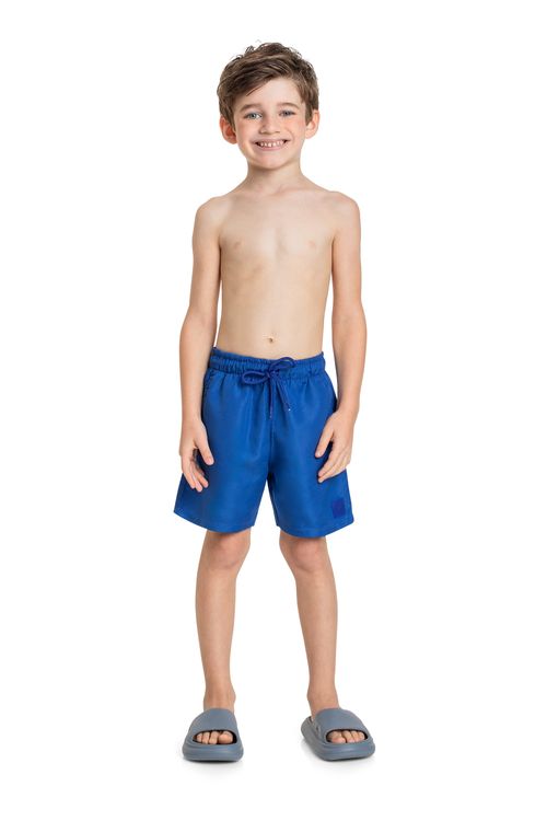 Bermuda Infantil em Microfibra para Menino (Azul) Quimby