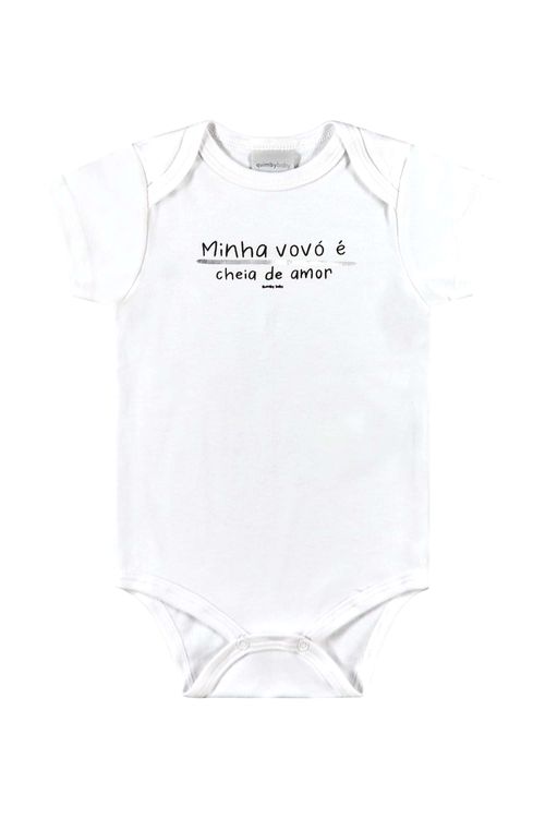 Body Unissex em Suedine para Bebê (Branco) Quimby