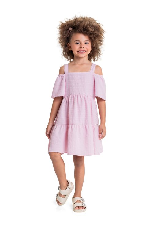 Vestido Infantil para Menina (Rosa) Quimby