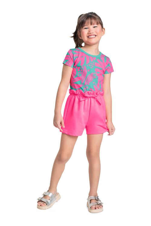 Blusa Infantil Estampada para Menina (Azul) Bee Loop
