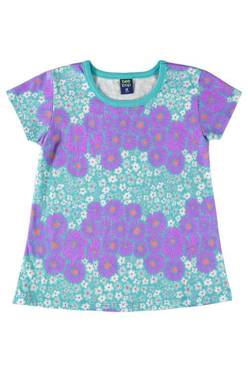 Blusa Infantil Estampada para Menina (Verde) Bee Loop