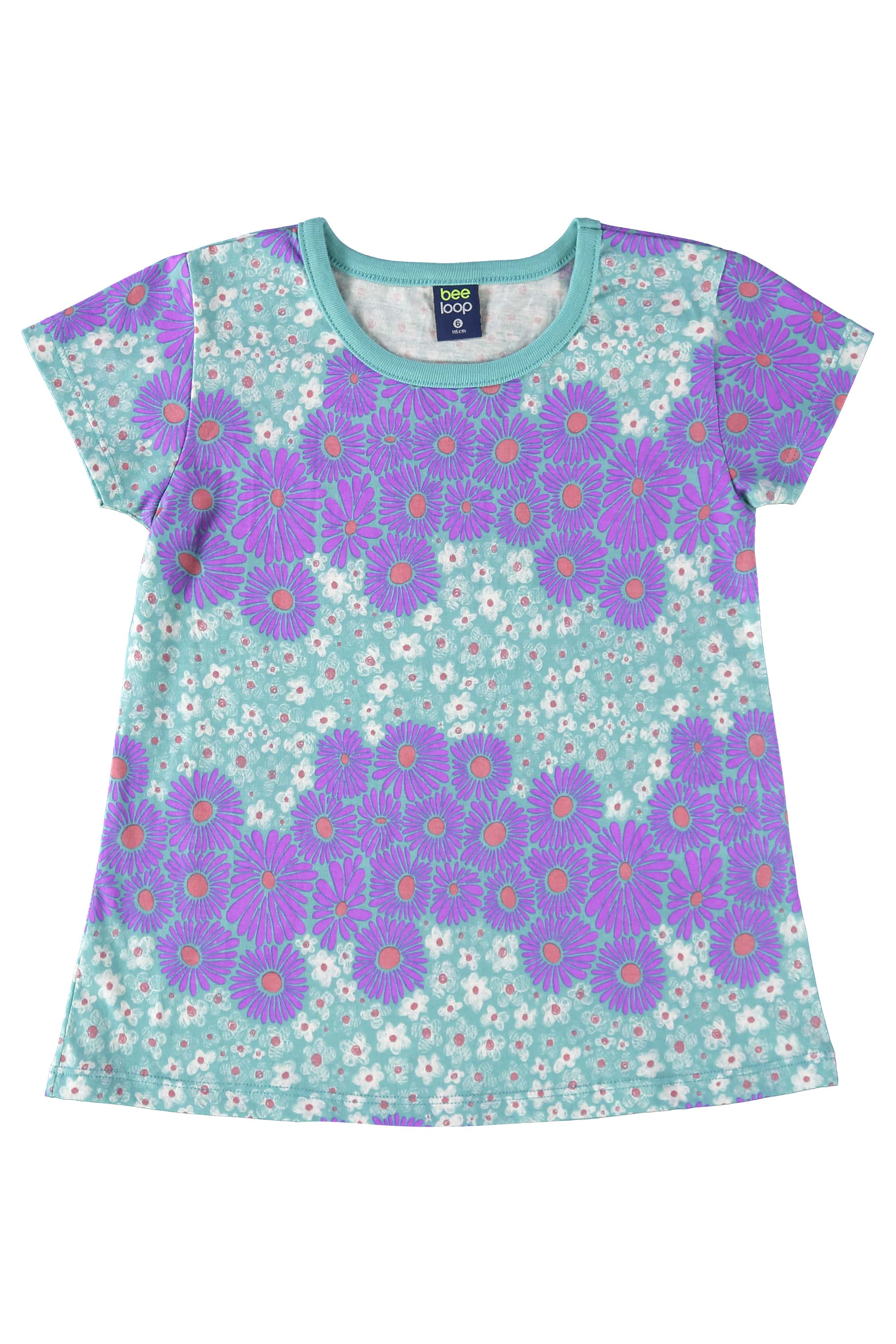 Blusa Infantil Estampada para Menina (Verde) Bee Loop