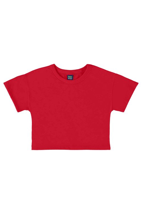 Camiseta Básica para Menina (Vermelho) Bee Loop