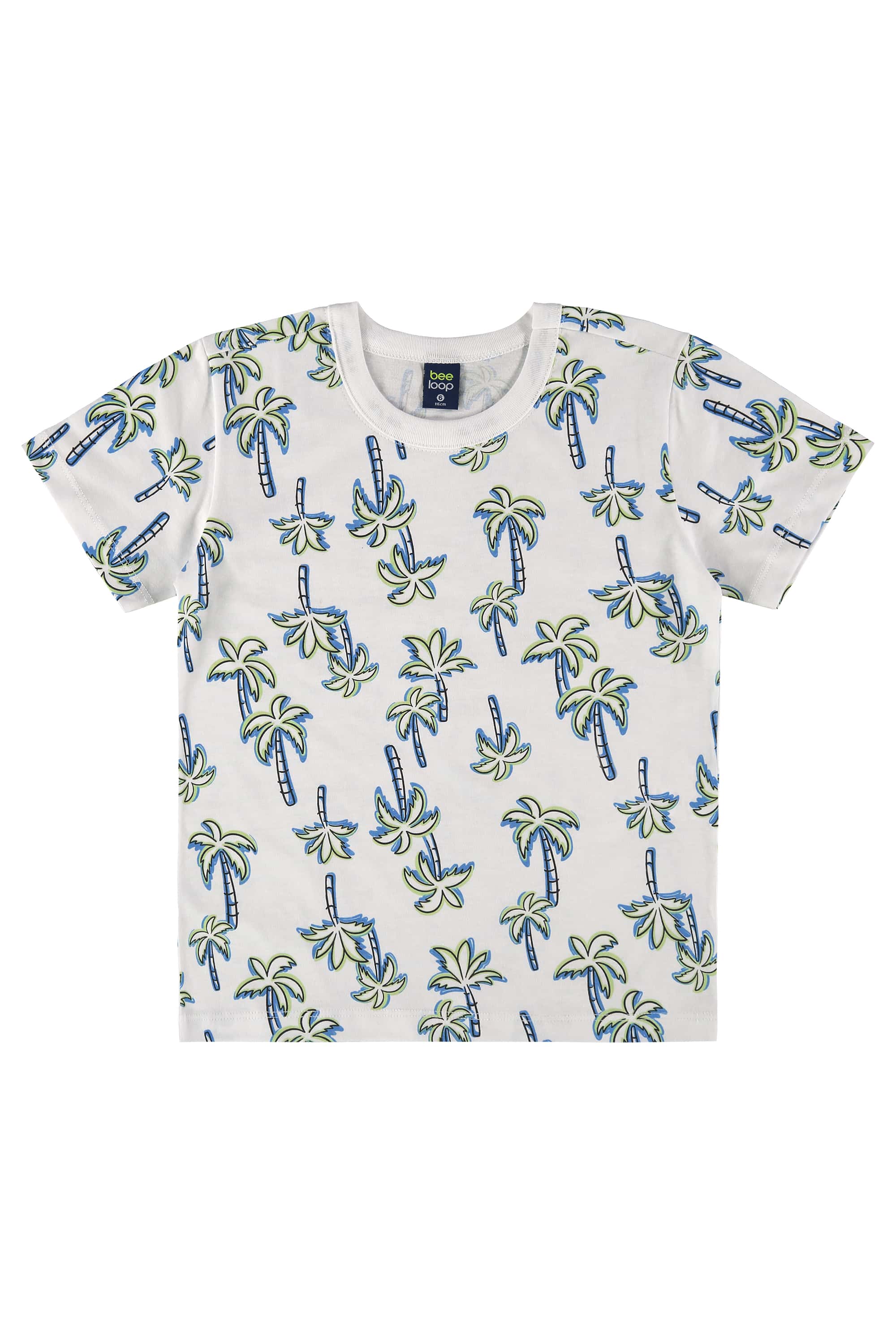 Camiseta Infantil Estampada para Menino (Branco) Bee Loop