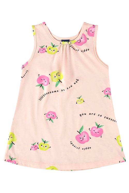 Vestido para Bebê em Meia Malha (Rosa Claro) Bee Loop