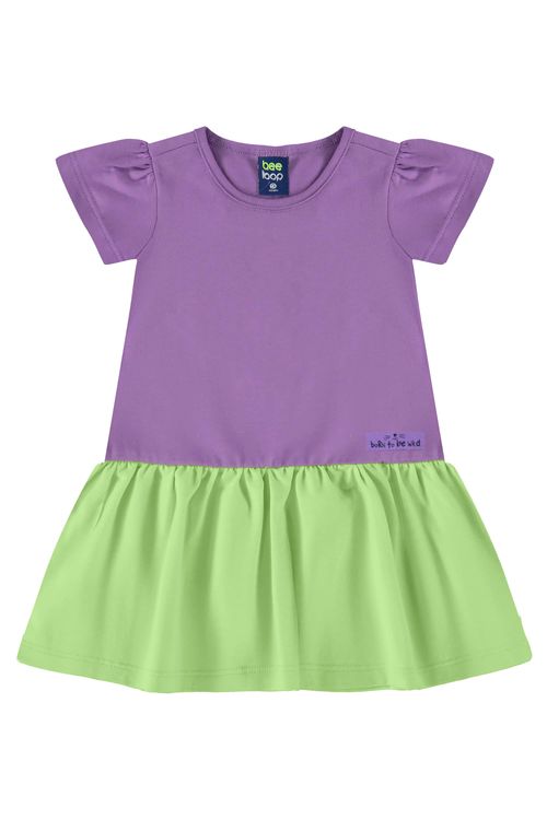 Vestido Colorido para Bebê Menina (Roxo) Bee Loop