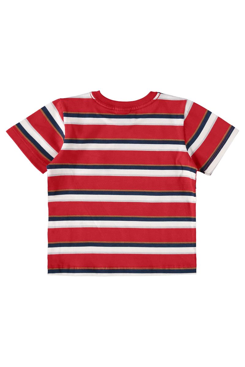 Conjunto-com-Camiseta-e-Bermuda-para-Bebe-Menino-Vermelho-Bee-Loop