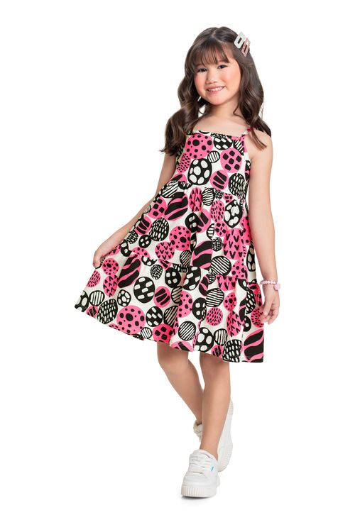 Vestido para Menina (Off White) Bee Loop