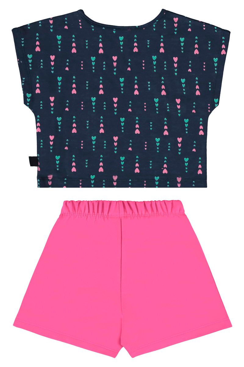 Conjunto-com-Blusa-Cropped-e-Short-para-Menina-Azul-Marinho-Bee-Loop
