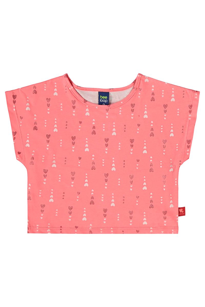 Conjunto-com-Blusa-Cropped-e-Short-para-Menina-Rosa-Bee-Loop
