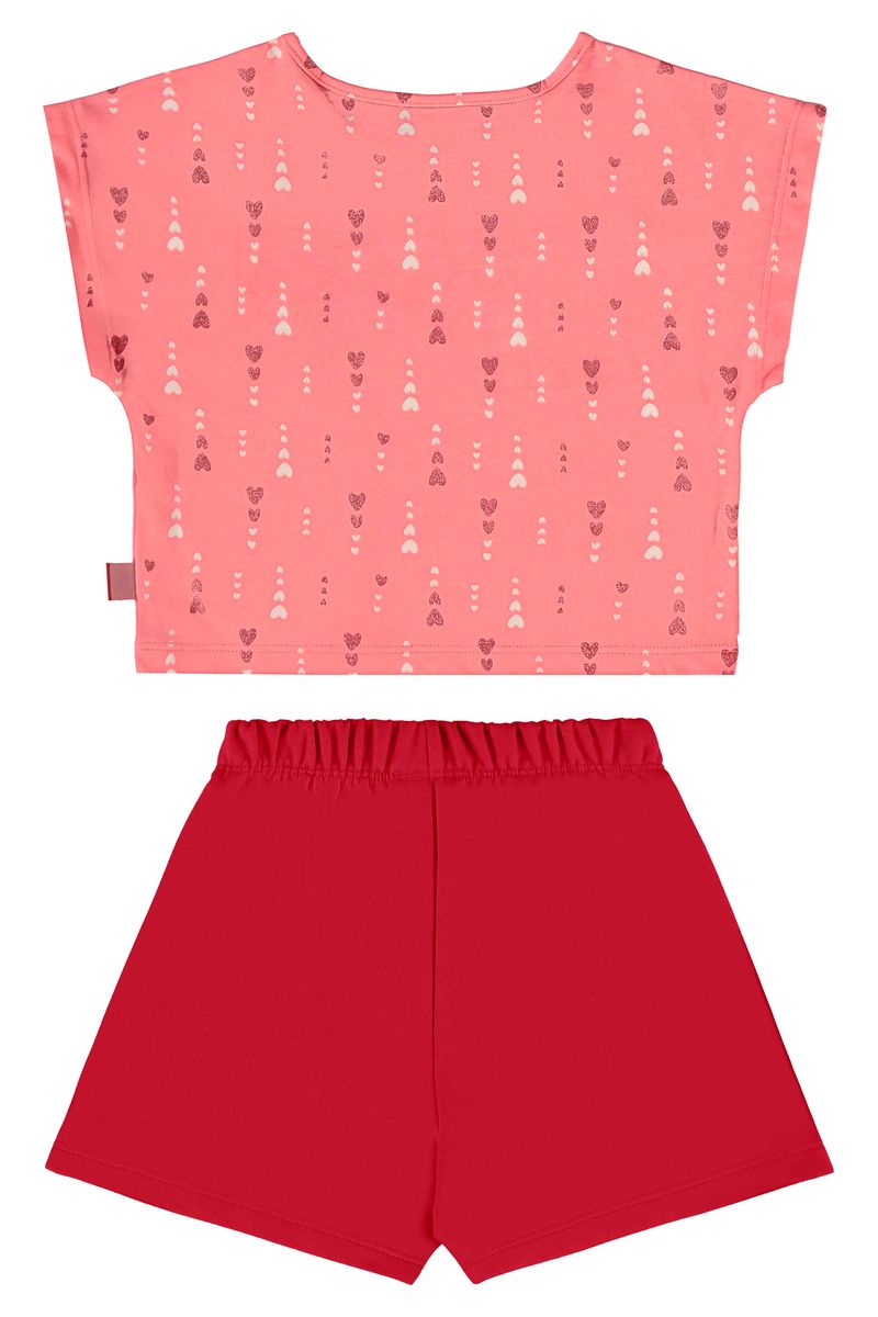 Conjunto-com-Blusa-Cropped-e-Short-para-Menina-Rosa-Bee-Loop