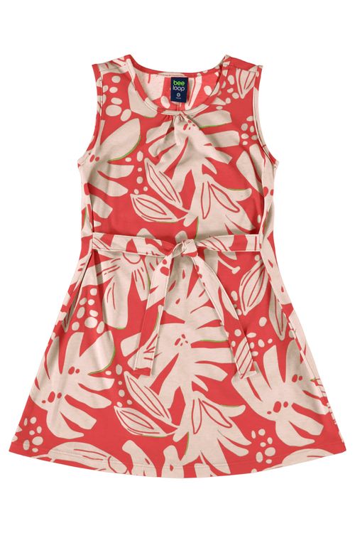 Vestido para Menina (Vermelho) Bee Loop