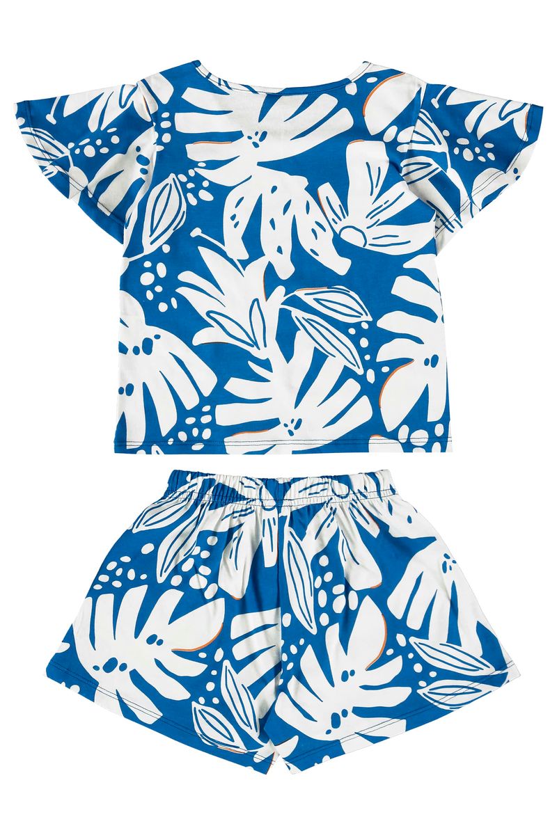 Conjunto-com-Blusa-e-Short-para-Menina-Azul-Bee-Loop