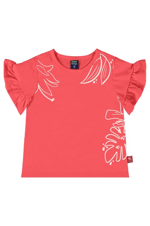 Blusa Infantil para Menina (Coral) Bee Loop