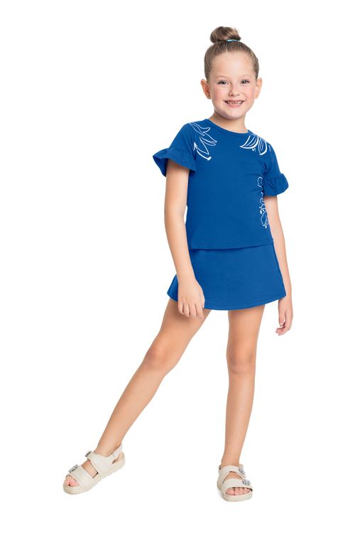 Blusa Infantil para Menina (Azul) Bee Loop