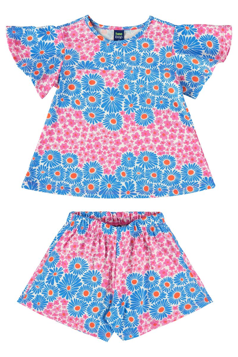 Conjunto-com-Bata-e-Short-para-Menina-Branco-Bee-Loop