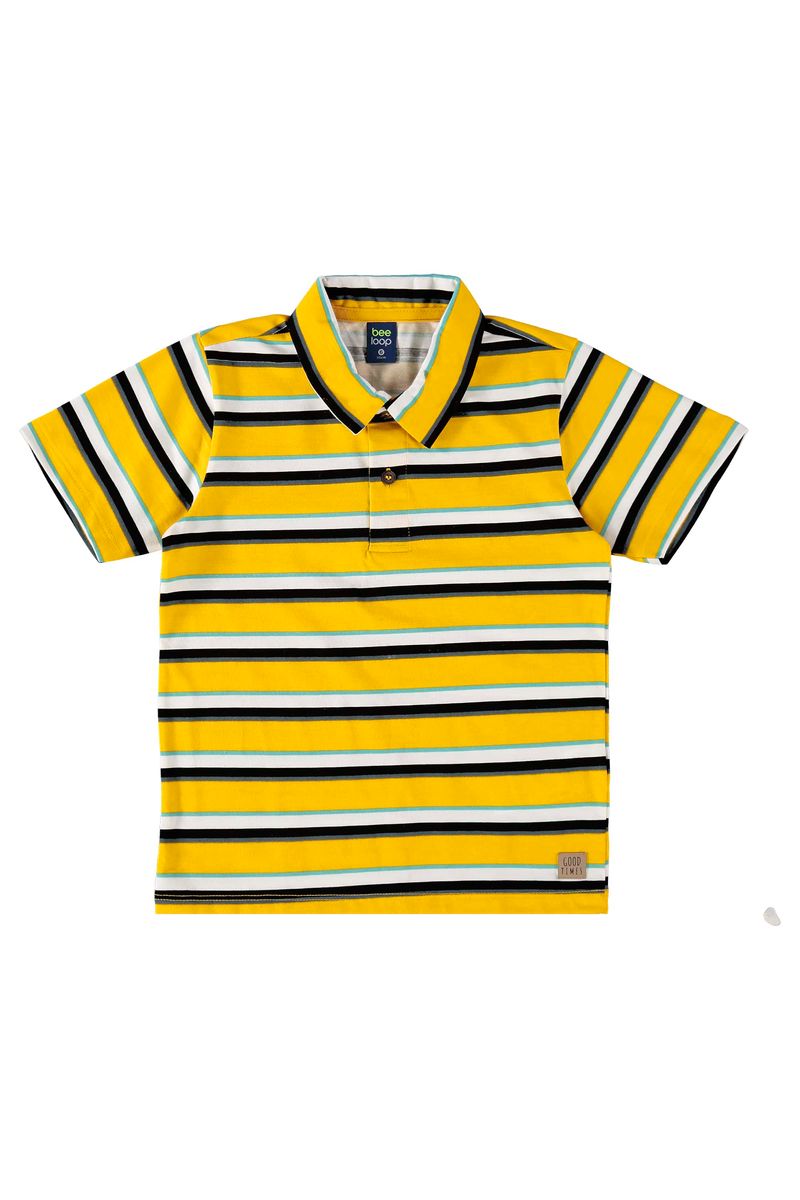 Camisa-Polo-Infantil-para-Menino-Amarelo-Bee-Loop