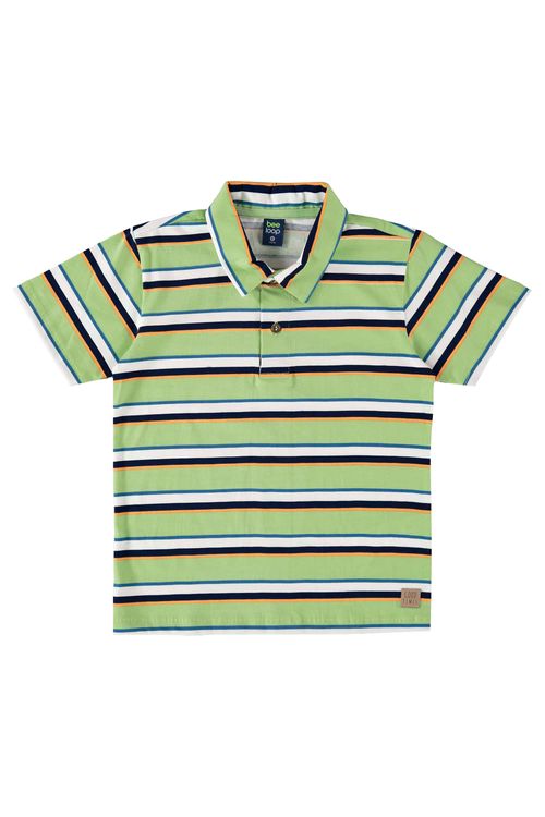Camisa Polo Infantil para Menino (Verde) Bee Loop