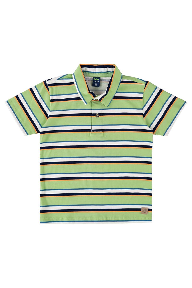 Camisa-Polo-Infantil-para-Menino-Verde-Bee-Loop