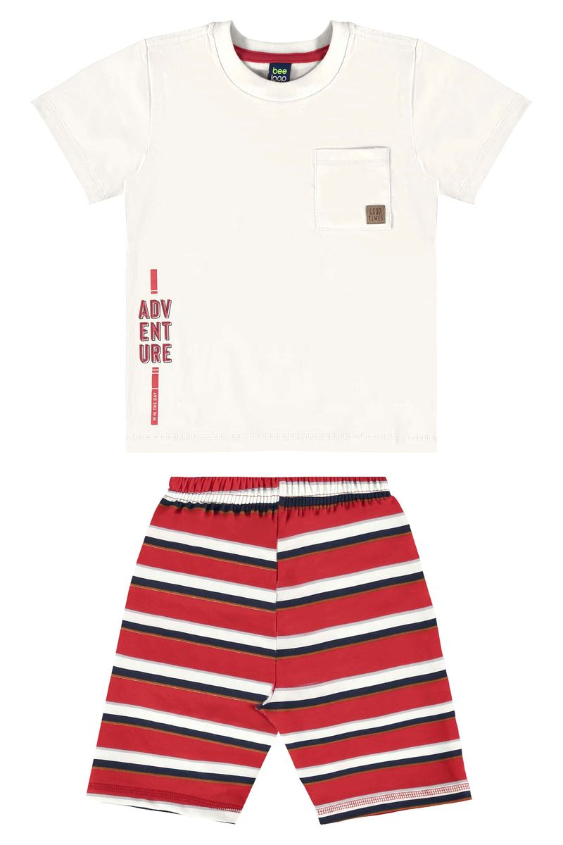 Conjunto-com-Camiseta-e-Bermuda-para-Menino-Off-White-Bee-Loop