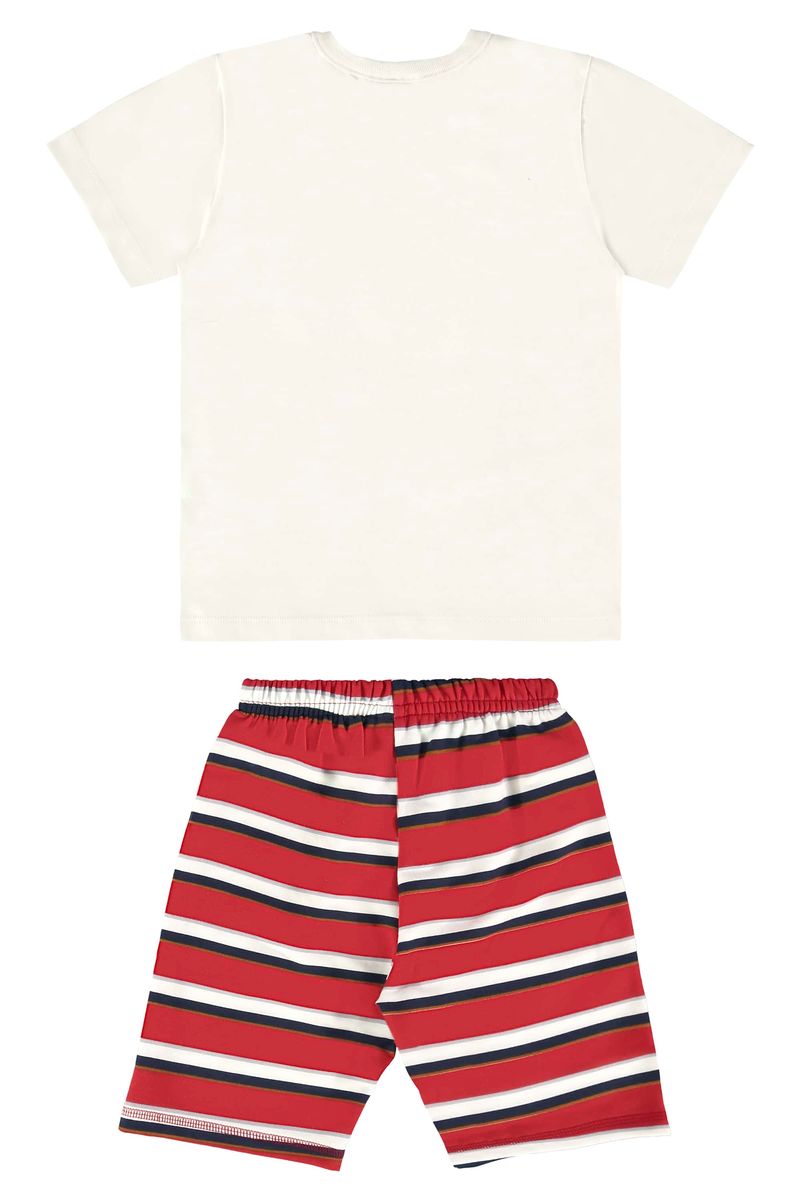 Conjunto-com-Camiseta-e-Bermuda-para-Menino-Off-White-Bee-Loop