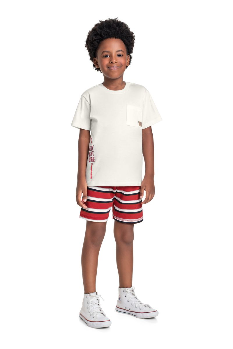 Conjunto-com-Camiseta-e-Bermuda-para-Menino-Off-White-Bee-Loop