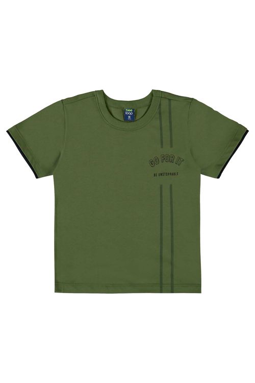 Camiseta Infantil para Menino (Verde) Bee Loop