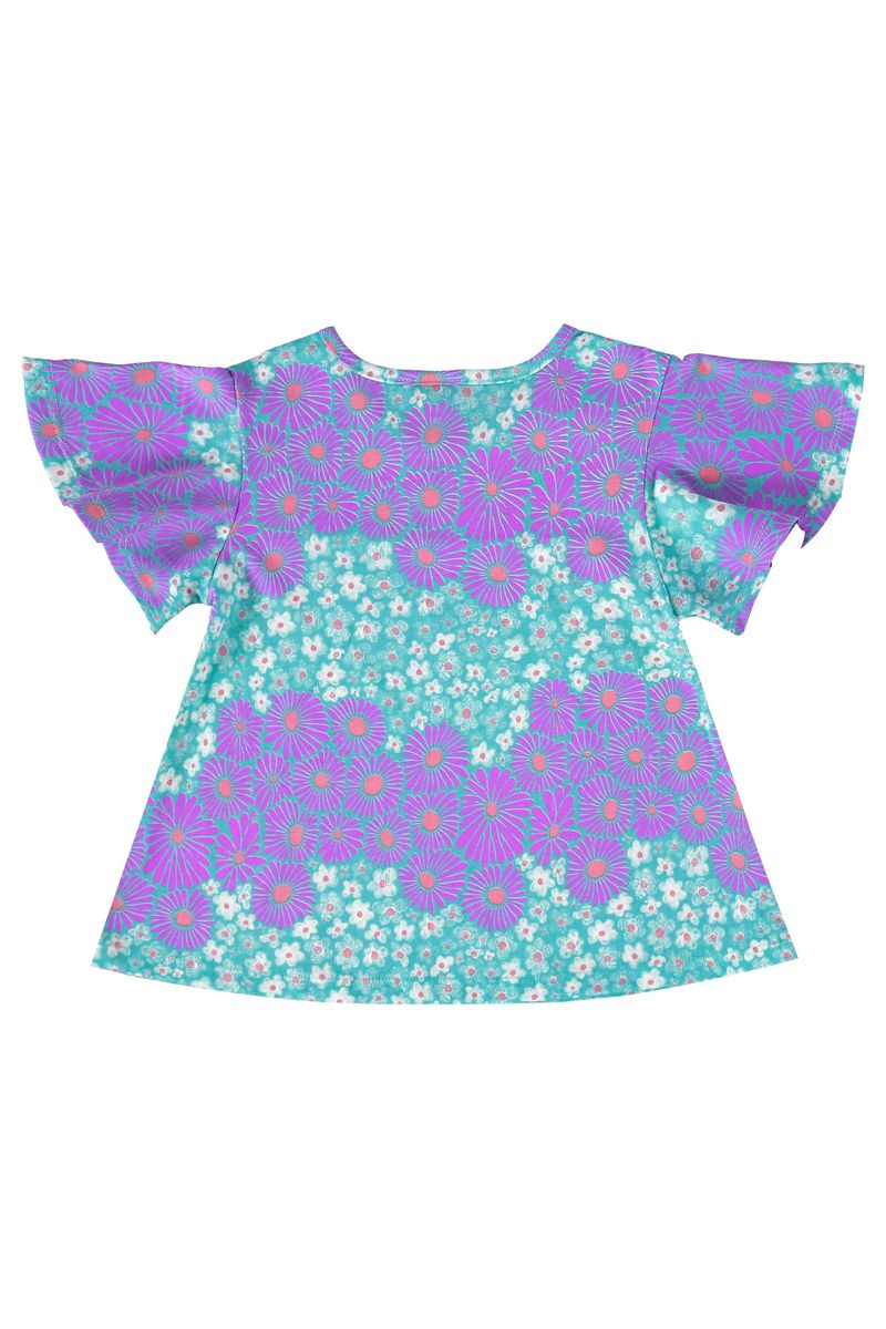 Conjunto-com-Bata-e-Short-para-Menina-Verde-Bee-Loop