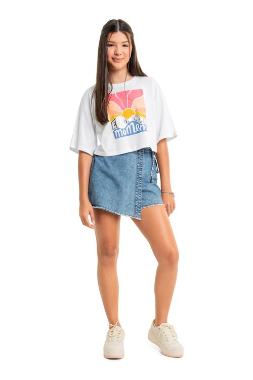 Blusa Juvenil para Menina (Branco) Gloss