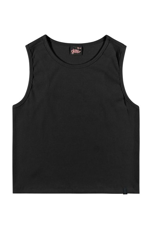 Regata Básica Juvenil para Menina (Preto) Gloss