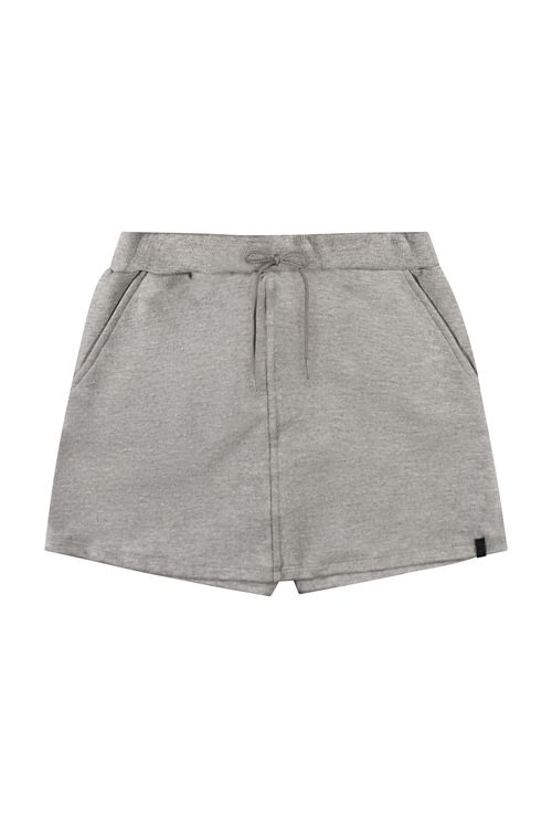 Short-Saia Básico Juvenil (Cinza) Gloss