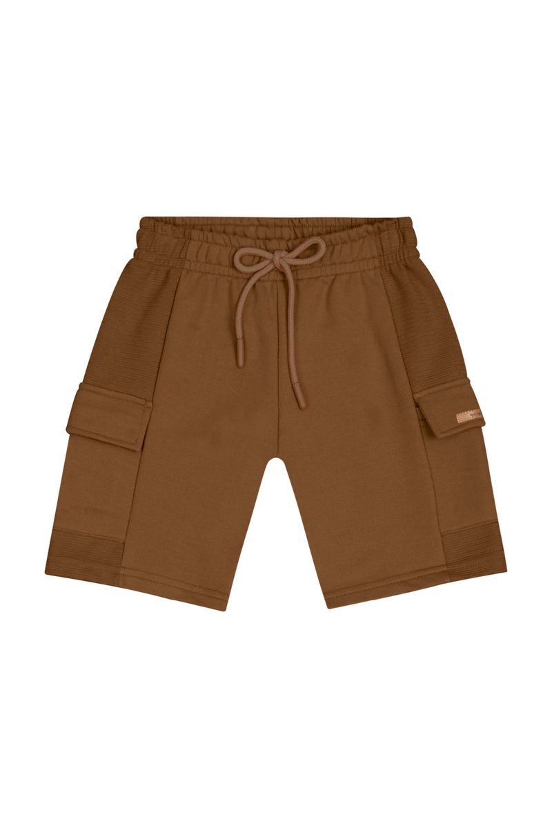 Bermuda-Infantil-em-Moletom-para-Menino-Marrom